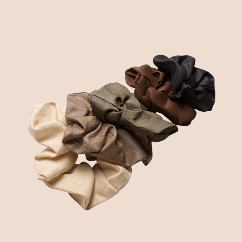 Soft Hold Scrunchie Set – Earth Tones