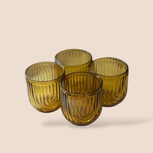 Amber Glow Glasses (Set of 4)