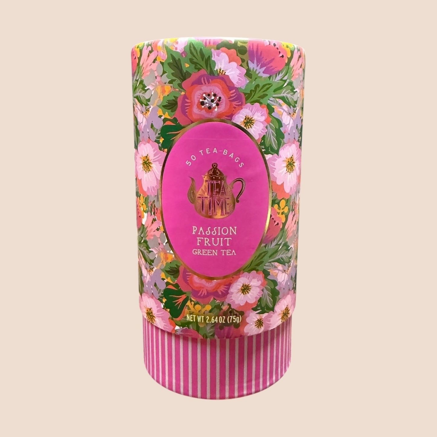 Bloom in Pink Tea – Passion Fruit Green Tea in Floral Tin