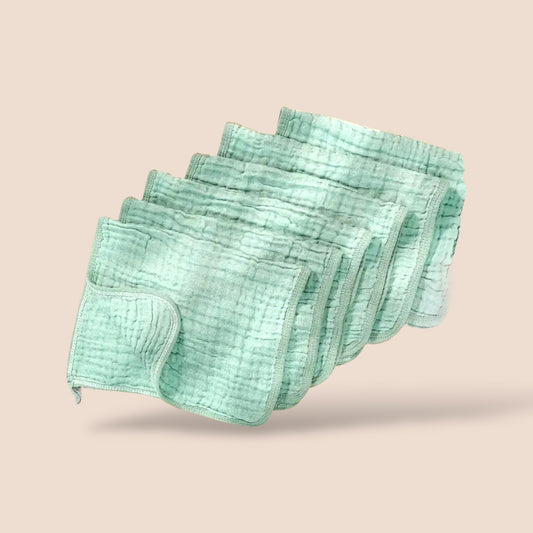 Minty Cloud Washcloths - Pack of 6