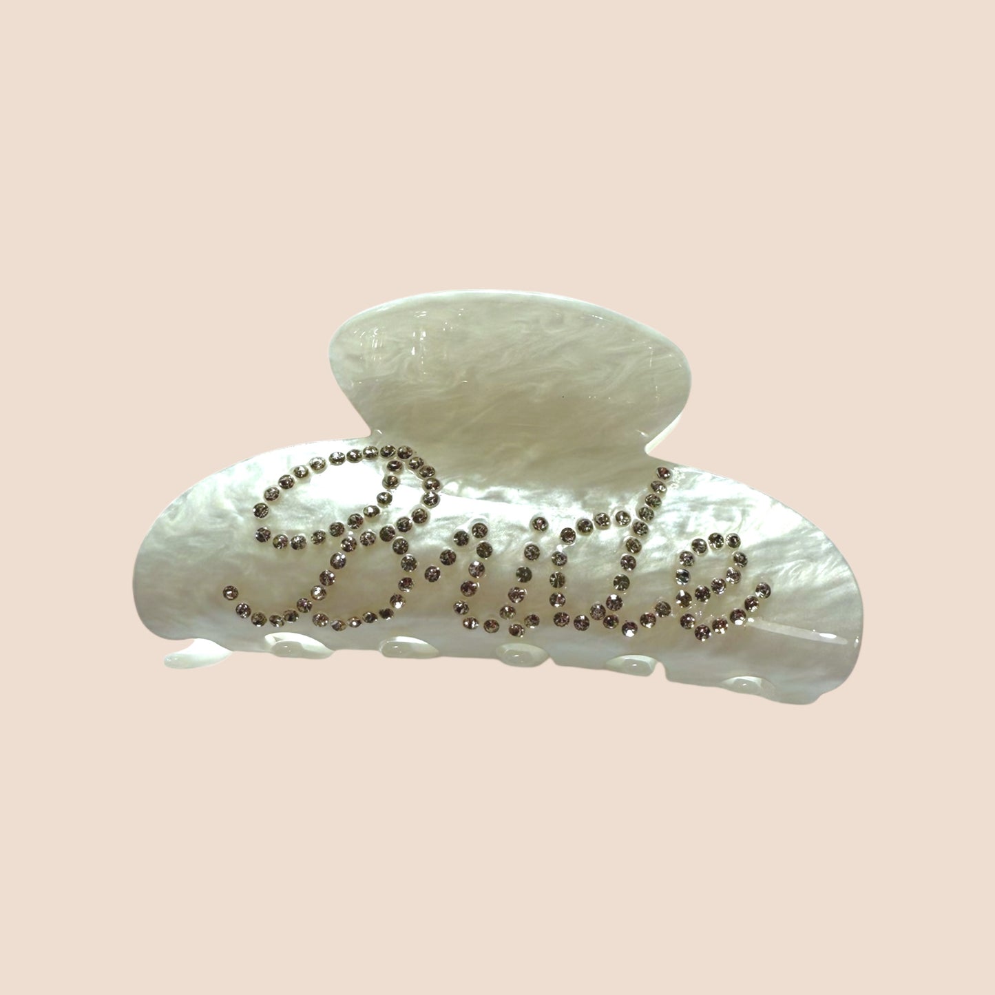 Bride Vibes Claw Clip – Pearl & Rhinestone Hair Accessory for Brides