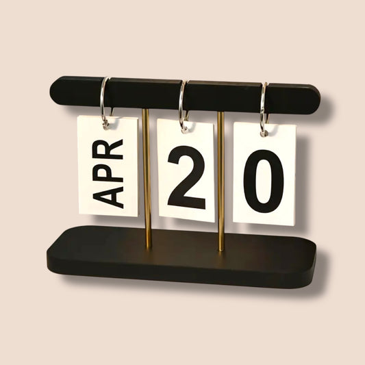 Timeless Flip Desk Calendar - Black